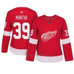 Camiseta Mujer Detroit Red Wings 39 Anthony Mantha Adizero Jugador Home Rojo