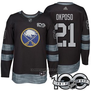 Camiseta Hockey Hombre Buffalo Sabres 21 Kyle Okposo 2017 Centennial Limited Negro