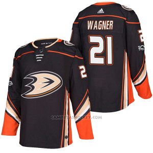 Camiseta Hockey Hombre Autentico Anaheim Ducks Chris Wagner Home 21 2018 Negro