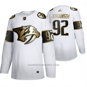 Camiseta Hockey Nashville Predators Ryan Johansen Golden Edition Limited Blanco