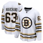Camiseta Hockey Boston Bruins Brad Marchand 100th Aniversario Premier Breakaway Blanco