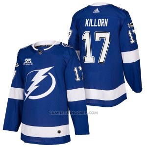 Camiseta Hockey Hombre Autentico Tampa Bay Lightning 17 Alex Killorn Home 2018 Azul