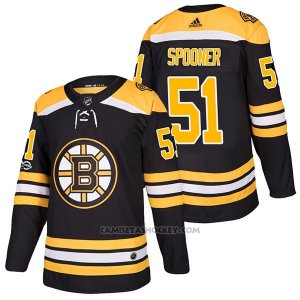 Camiseta Hockey Hombre Autentico Boston Bruins Ryan Spooner Home 2018 Negro