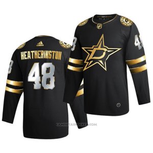 Camiseta Hockey Dallas Stars Dillon Heatherington Golden Edition Limited Autentico 2020-21 Negro