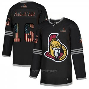 Camiseta Hockey Ottawa Senators Macarthur 2020 USA Flag Negro2