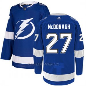 Camiseta Hockey Hombre Tampa Bay Lightning 27 Ryan Mcdonagh Azul Home Autentico Stitched