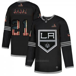Camiseta Hockey Los Angeles Kings Nick Shore 2020 USA Flag Negro