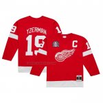 Camiseta Hockey Detroit Red Wings Steve Yzerman Mitchell & Ness Captain Patch 1996-97 Blue Line Rojo