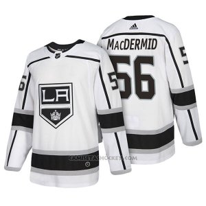 Camiseta Hockey Hombre Autentico Los Angeles Kings 56 Kurtis Macdermid Away 2018 Blanco