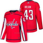 Camiseta Hockey Hombre Autentico Washington Capitals 43 Tom Wilson Home 2018 Rojo