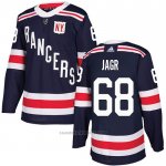 Camiseta Hockey New York Rangers 68 Jaromir Jagr 2018 Winter Classic Azul