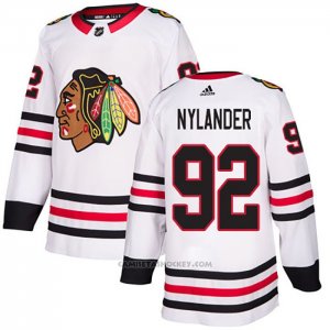 Camiseta Hockey Chicago Blackhawks 92 Alexander Nylander Road Autentico Blanco