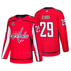 Camiseta Washington Capitals Christian Djoos Bound Patch Stanley Cup Final Rojo
