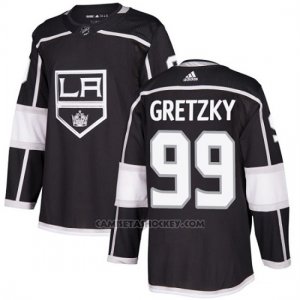 Camiseta Hockey Hombre Los Angeles Kings 99 Wayne Gretzky Negro Home Autentico Stitched