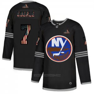Camiseta Hockey New York Islanders Jordan Eberle 2020 USA Flag Negro