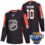 Camiseta Hockey Hombre St. Louis Blues 10 Brayden Schenn Negro 2018 All Star Autentico