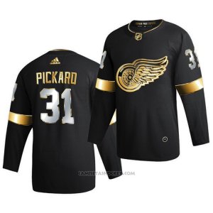 Camiseta Hockey Detroit Red Wings Calvin Pickard Golden Edition Limited Autentico 2020-21 Negro