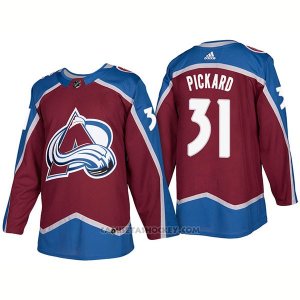 Camiseta Hockey Hombre Colorado Avalanche 31 Calvin Pickard Home Premier 2017-2018 Rojo