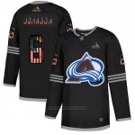 Camiseta Hockey Colorado Avalanche Johnson 2020 USA Flag Negro