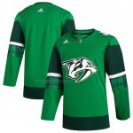 Camiseta Hockey Nashville Predators 2023 St. Patrick's Day Autentico Verde