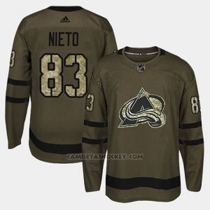 Camiseta Colorado Avalanche Matt Nieto Camo Salute To Service