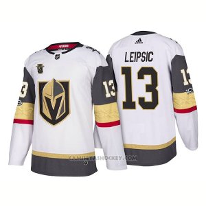 Camiseta Hockey Hombre Autentico Vegas Golden Knights 13 Brendan Leipsic White 2018 Authentic Player Away