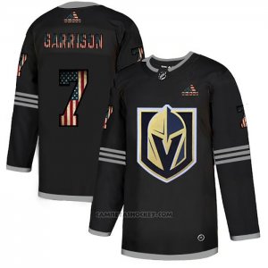 Camiseta Hockey Vegas Golden Knights Garrison 2020 USA Flag Negro