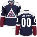 Camiseta Hockey Hombre Colorado Avalanche Reebok Navy Personalizada Azul