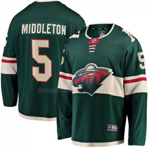 Camiseta Hockey Minnesota Wild Jake Middleton Primera Breakaway Verde