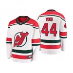 Camiseta Nino New Jersey Devils Miles Wood Alternato Breakaway Blanco