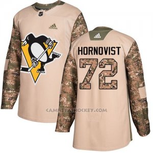 Camiseta Hockey Hombre Pittsburgh Penguins 72 Patric Hornqvist Camo Autentico 2017 Veterans Day Stitched
