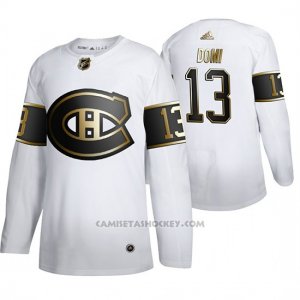 Camiseta Hockey Montreal Canadiens Max Domi Golden Edition Autentico Blanco