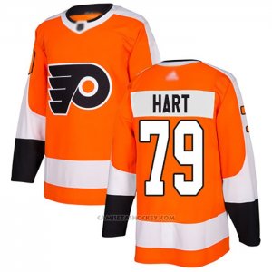 Camiseta Hockey Philadelphia Flyers 79 Carter Hart Primera Autentico Naranja