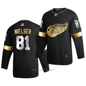 Camiseta Hockey Detroit Red Wings Frans Nielsen Golden Edition Limited Autentico 2020-21 Negro