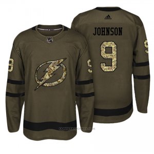 Camiseta Hockey Hombre Tampa Bay Lightning 9 Tyler Johnson Verde Camo