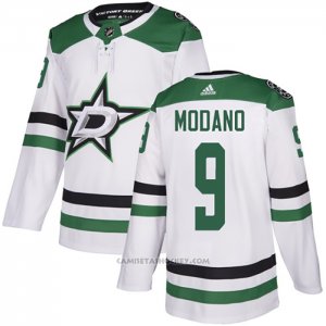 Camiseta Hockey Dallas Stars 9 Mike Modano Road Autentico Blanco