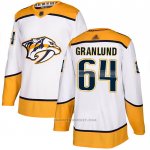 Camiseta Hockey Nashville Predators 64 Mikael Granlund Road Autentico Blanco