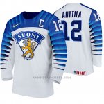 Camiseta Hockey Finlandia Marko Anttila Home 2020 IIHF World Championship Blanco