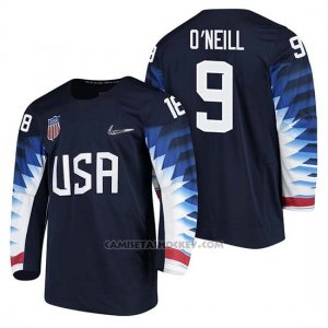 Camiseta USA Team Hockey 2018 Olympic Brian O'neill 2018 Olympic Azul