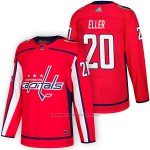 Camiseta Hockey Hombre Autentico Washington Capitals 20 Lars Eller Home 2018 Rojo