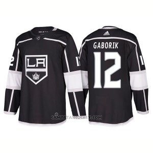 Camiseta Hockey Hombre Los Angeles Kings 12 Marian Gaborik Home 2018 Negro