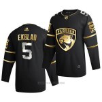 Camiseta Hockey Florida Panthers Aaron Ekblad Golden Edition Limited Autentico 2020-21 Negro
