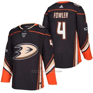 Camiseta Hockey Hombre Autentico Anaheim Ducks Cam Fowler 4 Home 2018 Negro