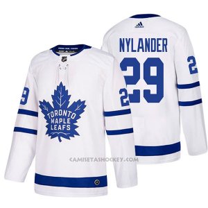 Camiseta Hockey Hombre Toronto Maple Leafs 29 William Nylander Away 2017-2018 Blanco