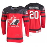 Camiseta Hockey Canada Jake Neighbours 2019 Hlinka Gretzky Cup Rojo
