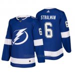 Camiseta Tampa Bay Lightning Anton Stralman Home Autentico Jugador Azul