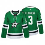 Camiseta Hockey Mujer Dallas Stars 3 John Klingberg Verde Autentico Jugador