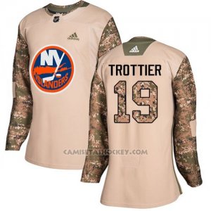 Camiseta Hockey Mujer New York Islanders 19 Bryan Trottier Camo Autentico 2017 Veterans Day Stitched