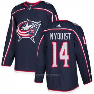 Camiseta Hockey Columbus Blue Jackets 14 Gustav Nyquist Primera Autentico Azul