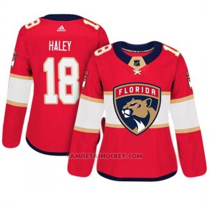 Camiseta Mujer Florida Panthers 18 Micheal Haley Adizero Jugador Home Rojo